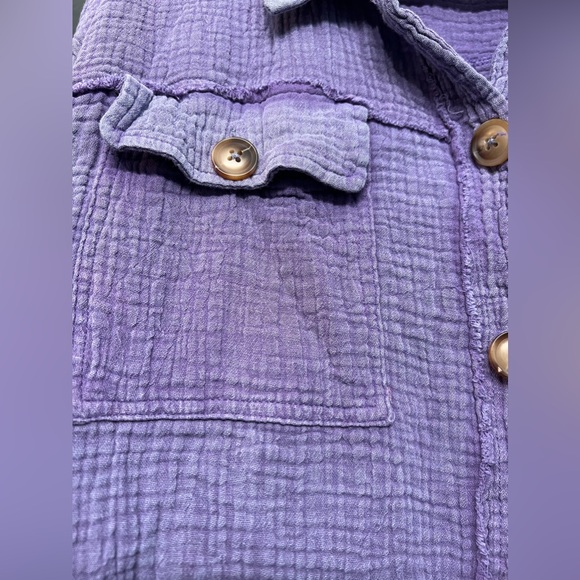 Oddi Vintage Wash Gauze Button Down - Picture 3 of 8